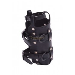 BLACK LEATHER BOTTLE CAGE...